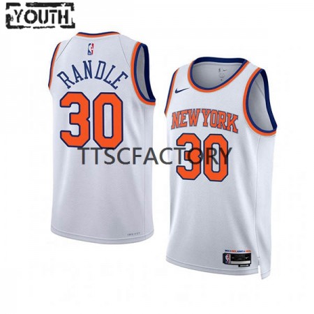Kinder NBA New York Knicks Trikot Julius Randle 30 Nike 2022-23 Association Edition Weiß Swingman